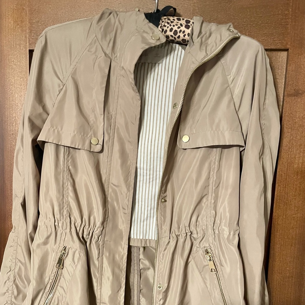 Zara gold windbreaker jacket